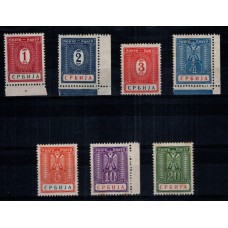 ALEMANIA EN SERBIA 1942 SERIE COMPLETA NUEVA CON GOMA MI 9/15 RARA 60 EUROS